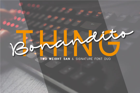 Bonandito Thing Duo: A Polished Script + Sans Font Pair for Small Business Branding