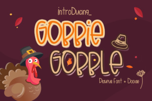 Gobbie Gobble: A Warm, Handwritten Thanksgiving Font for Crafters