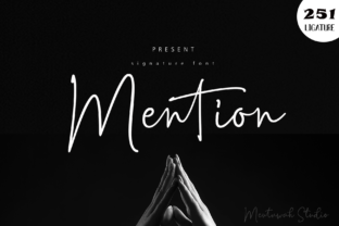 Mention: A Modern Script Font for Editorial Design