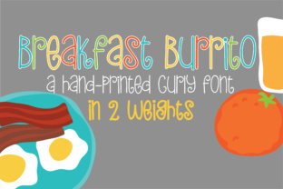 PN Breakfast Burrito: A Warm, Whimsical Script Font for Real Small Business Branding