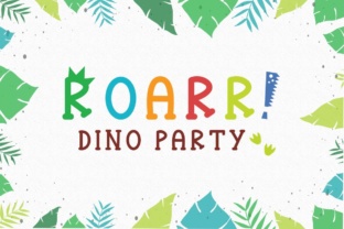 Roarr Dino Party: A Playful Serif Font for Scroll-Stopping Campaigns