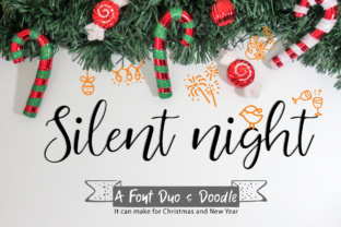 Silent Night Duo: A Handwritten Script Font for Editorial Warmth