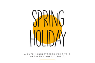 Spring Holiday: A Hand-Drawn Typeface for Gentle Editorial Moments