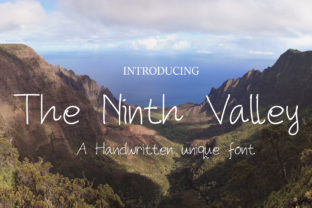 The Ninth Valley: A Modern Handwritten Typeface for Editorial Design